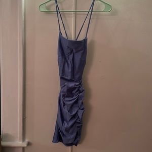 blue/purple mini dress